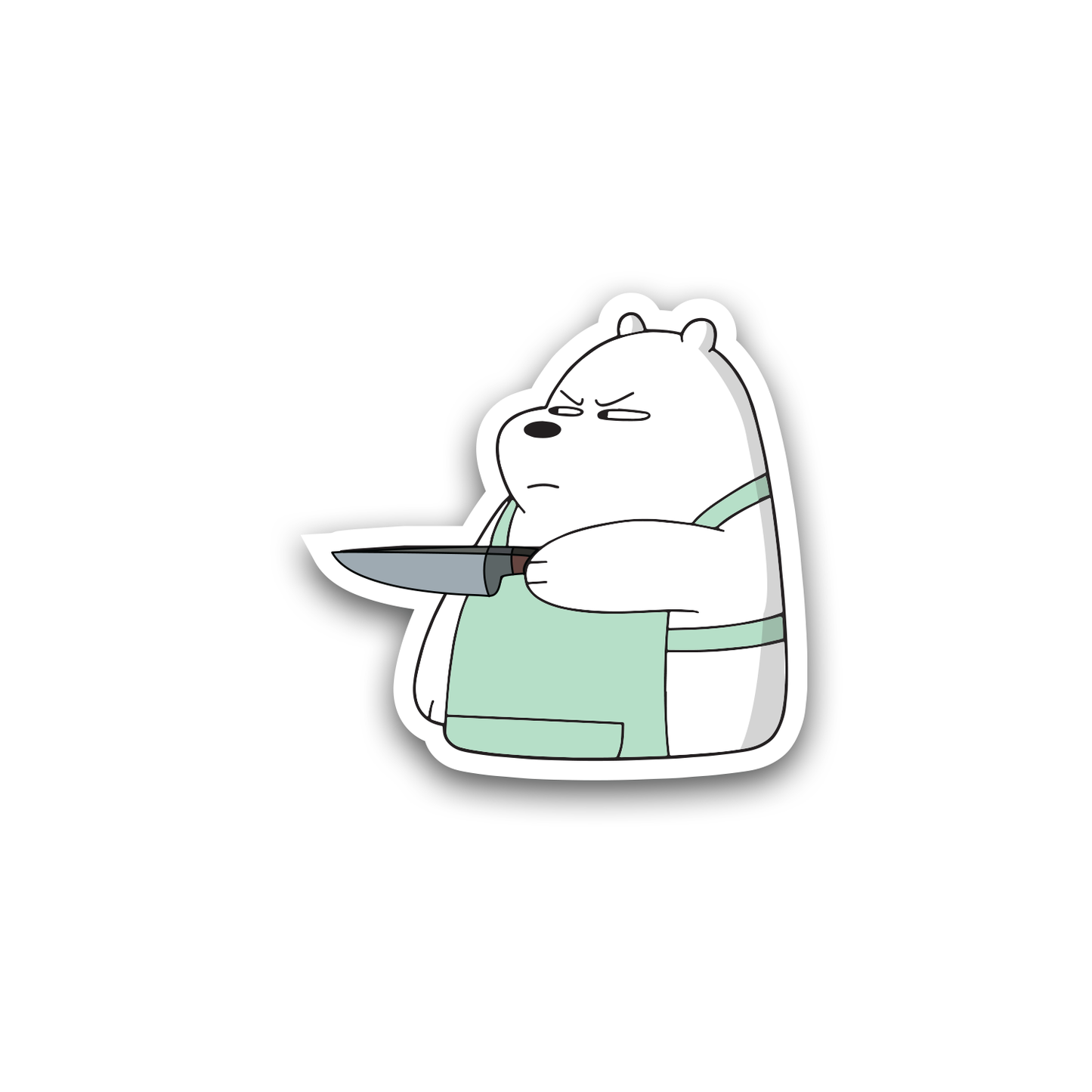 Angry Ice Bear Sticker