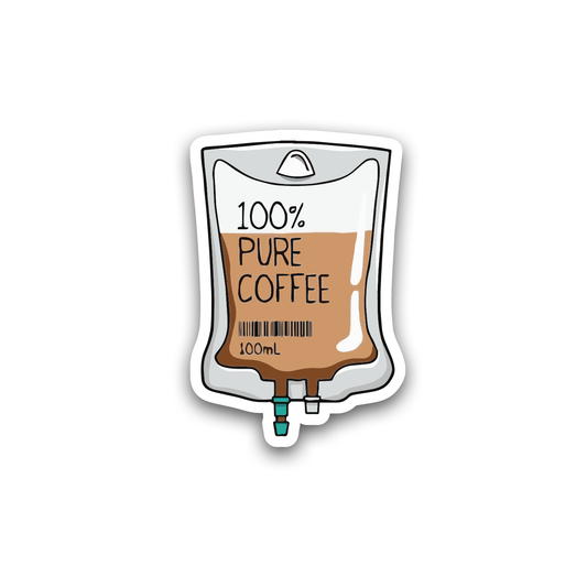 100% PURE COFFEE Sticker