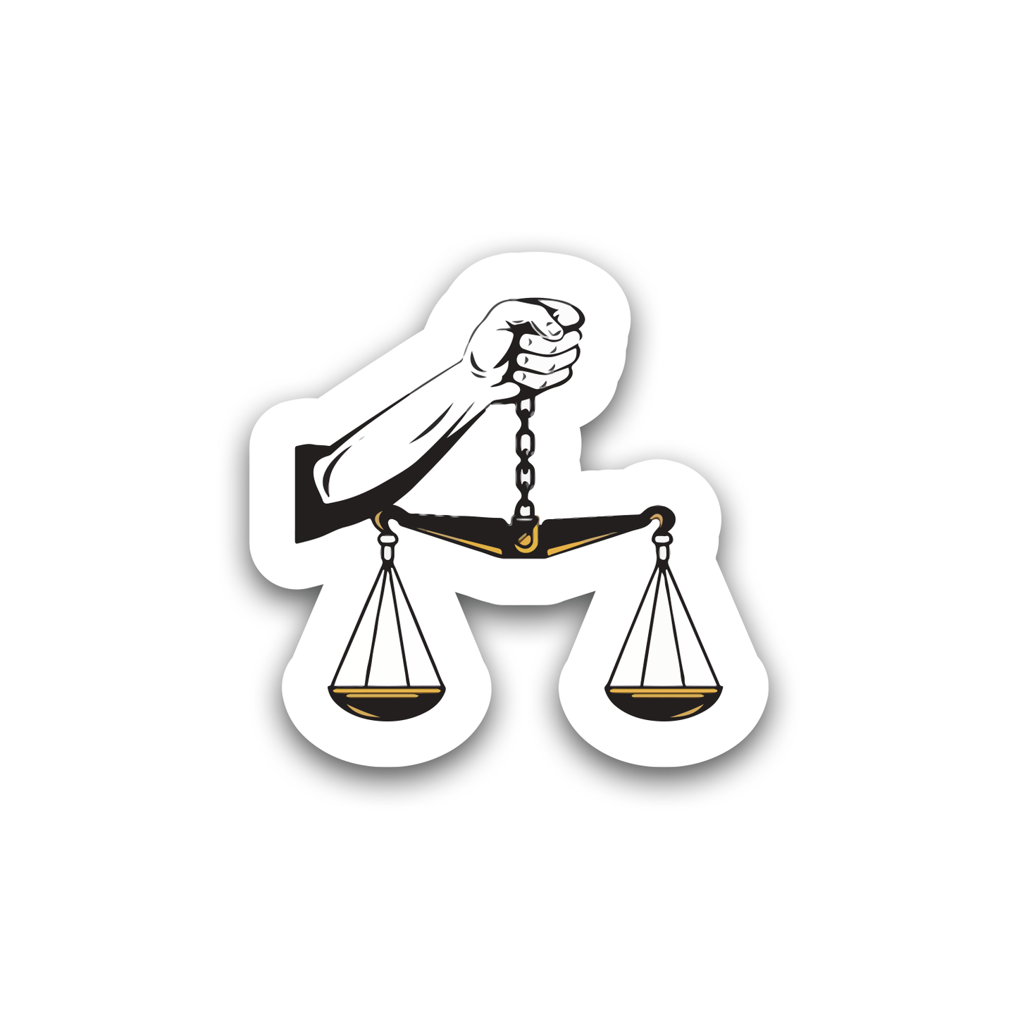 The Hand of Justice Sticker
